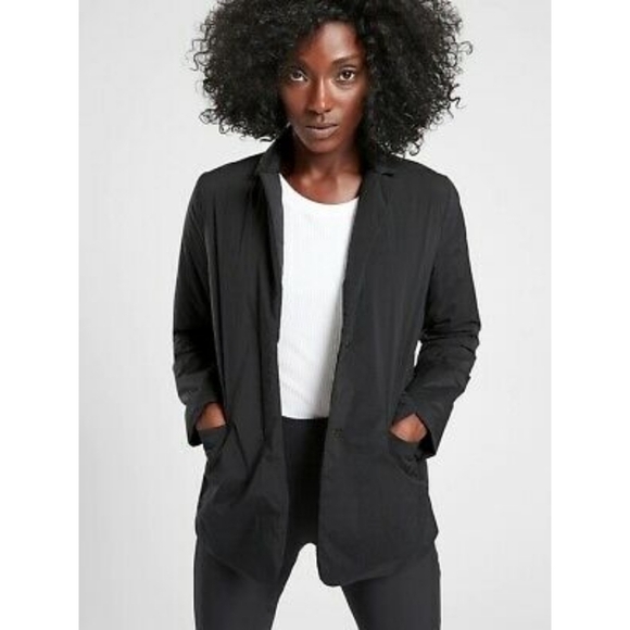 🆕 Athleta Black Evolution Blazer Size Small - Picture 1 of 11